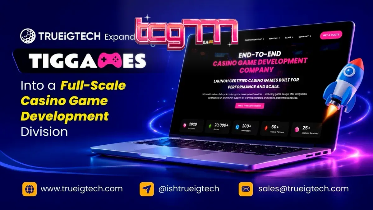 Tampilan antarmuka modern dari platform pengembangan game kasino TIGGAMES